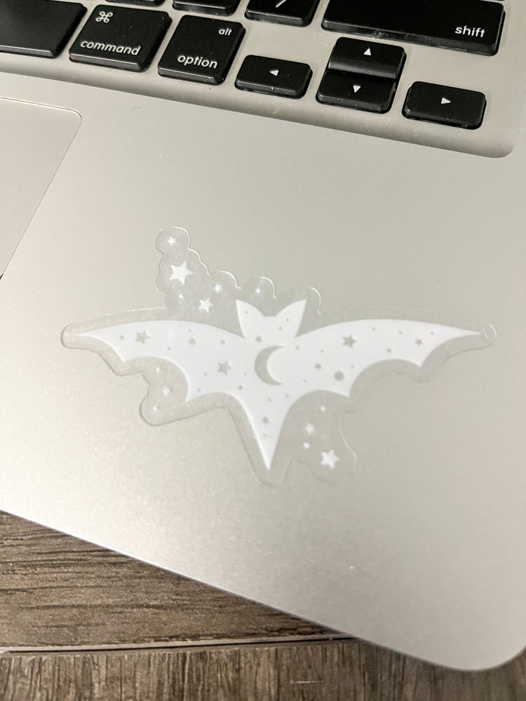 Celestial bat clear sticker