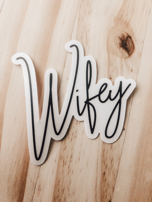 Wifey clear sticker