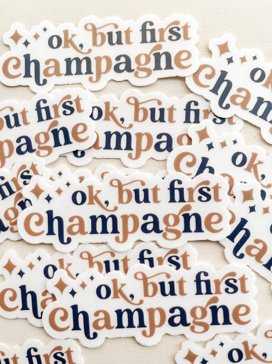 But first champagne clear sticker|